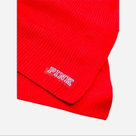 VICTORIAS Secret PINK Red Rib Scarf - Picture 2 of 3